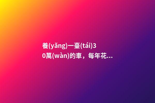 養(yǎng)一臺(tái)30萬(wàn)的車，每年花費(fèi)多少錢？